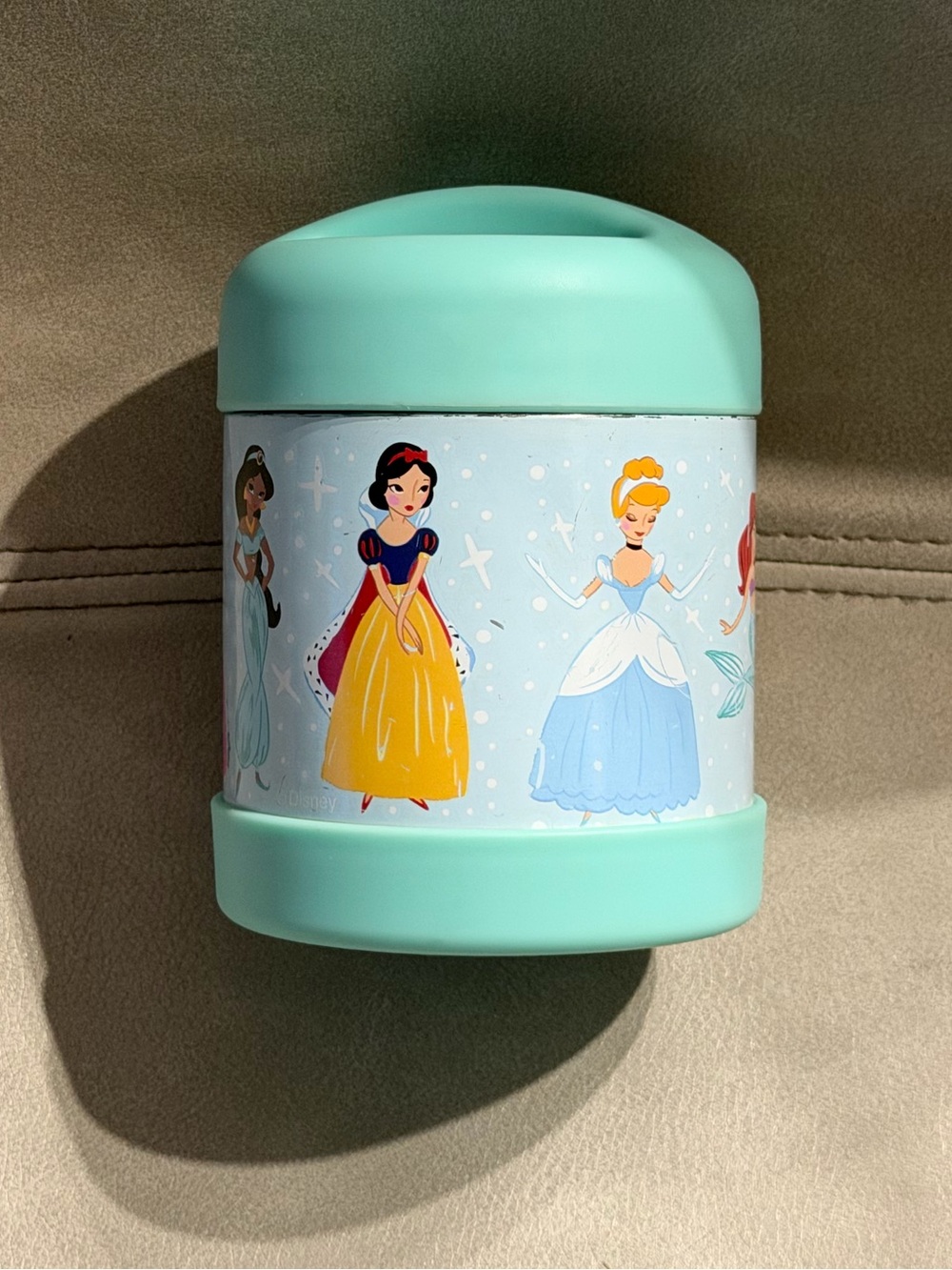 Princess-Themed Aqua Blue Insulated Lunch Thermos Food Container - 10fl oz